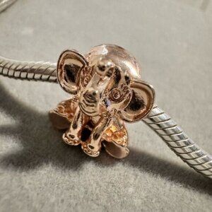Gold Elephant Charm‎ fits PANDORA